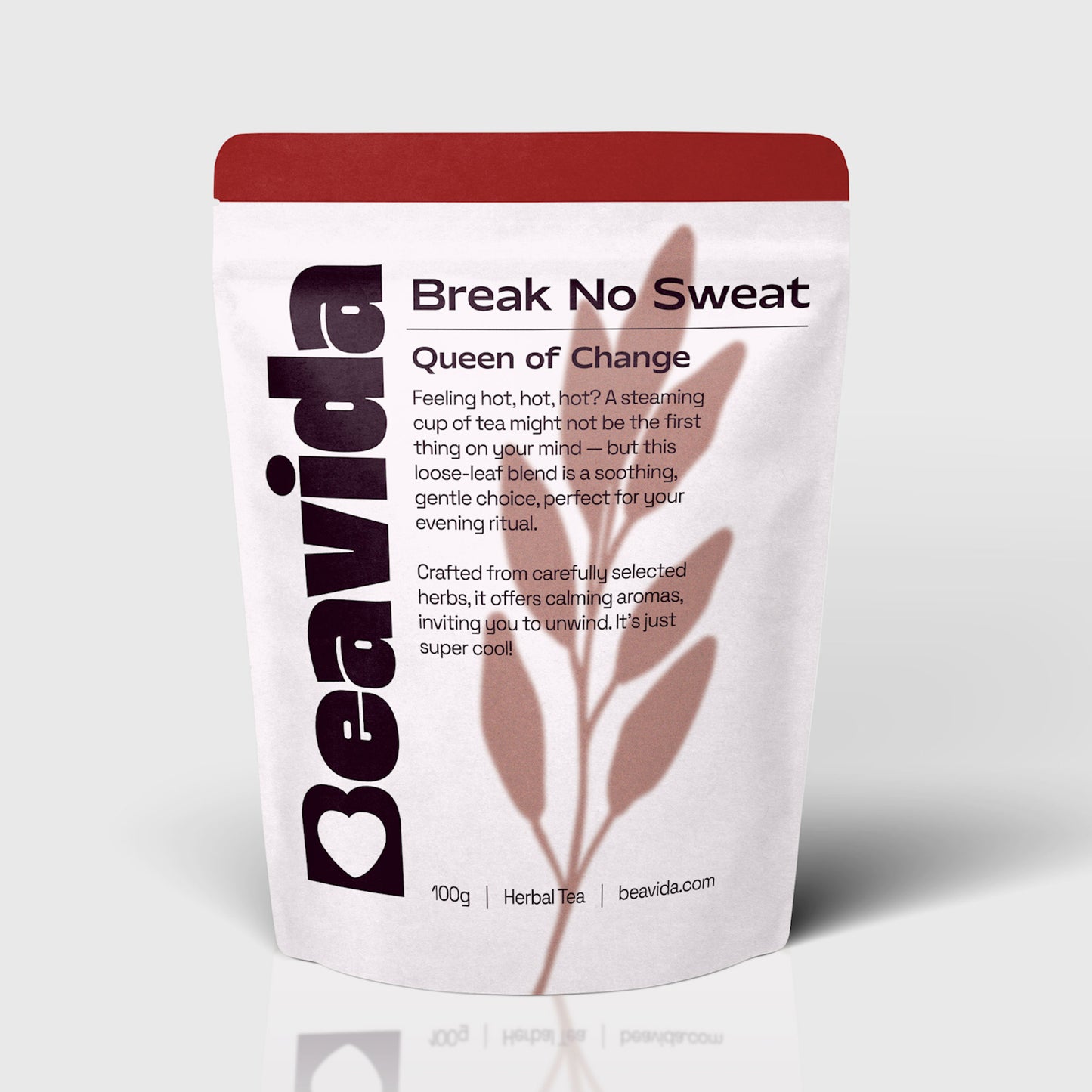 Break No Sweat menopause tea packaging front